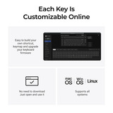 Keychron Q11 Ultra 8K Wireless Custom Mechanical Keyboard Zwart, US lay-out (QWERTY), Keychron Silk POM Red, 100%, RGB leds, KSA double-shot PBT, hot swap, 2.4GHz | Bluetooth 5.2 | USB-C