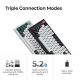 Keychron Q5 HE QMK Wireless Custom Keyboard Wit, US lay-out (QWERTY), Gateron Double-Rail Magnetic Nebula, 96%, RGB leds, OSA double-shot PBT, hot swap, Knob, 2.4GHz | Bluetooth 5.1 | USB-C