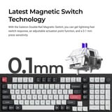 Keychron Q5 HE QMK Wireless Custom Keyboard, toetsenbord Wit/groen, US lay-out, Gateron Double-Rail Magnetic Nebula, RGB leds, 96%, OSA double-shot PBT, hot swap, Knob, 2.4GHz | Bluetooth 5.1 | USB-C