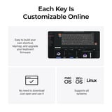 Keychron Q5 HE QMK Wireless Custom Keyboard, toetsenbord Wit/groen, US lay-out, Gateron Double-Rail Magnetic Nebula, RGB leds, 96%, OSA double-shot PBT, hot swap, Knob, 2.4GHz | Bluetooth 5.1 | USB-C