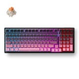 MCHOSE G98 Pro Black Pink Flame Orange Wireless Tri-Mode Custom Mechanical, gaming toetsenbord Zwart/pink (roze), US lay-out, TTC Flame Orange, 98%, RGB, Hot swap, Side engraved PBT, draadloos / Bluetooth / USB-C