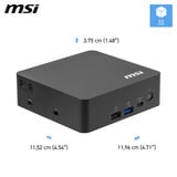 MSI Cubi NUC AI+ 3MG-004EU pc-systeem Zwart | Core Ultra 5 322 | Intel Graphics | 16 GB | 512 GB SSD
