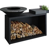 OFYR Island Black 85 Donker Grijs Keramiek barbecue Zwart/grijs, Ø 85 cm