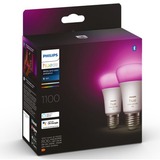 Philips Hue Hue E27 2-pack ledlamp 2000-6500K, Dimbaar, BT, A60