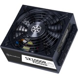 SilverStone SST-SX1000R-PL, 1000 Watt voeding  Zwart, 4x PCIe, 1x 12VHPWR, Full Kabel-management