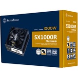 SilverStone SST-SX1000R-PL, 1000 Watt voeding  Zwart, 4x PCIe, 1x 12VHPWR, Full Kabel-management