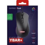 Trust GXT924 Ybar+ gaming muis met hoogwaardige prestaties Zwart, RGB, 25.600 dpi