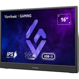 ViewSonic VX1654 draagbare gaming monitor 16" Zwart, 1x Micro HDMI, 2x USB-C, 144 Hz