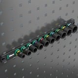 Wera 9607 Dop-magneetstrip B Impaktor 1 dopsleutel Zwart/groen, 10‑delig