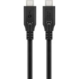 goobay USB4 Gen 2x2 kabel Zwart, 1,5 meter