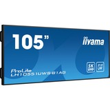 iiyama ProLite LH10551UWS-B1AG 105" Ultra Wide Public Display Zwart, HDMI, DisplayPort, USB-C, Audio, RJ-45 (LAN)