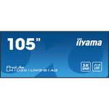 iiyama ProLite LH10551UWS-B1AG 105" Ultra Wide Public Display Zwart, HDMI, DisplayPort, USB-C, Audio, RJ-45 (LAN)