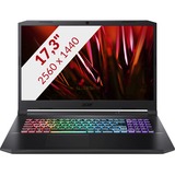 Acer Nitro 5 AN517-41-R2DV (NH.QAREH.002), 17.3" Gaming laptop Zwart, 512GB SSD, RTX 3060, Wifi 6, Win 10 Home