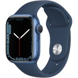 Apple Watch S7 smartwatch blauw, 41mm, sportarmband, aluminium behuizing