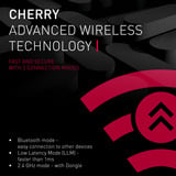 CHERRY XTRFY MX 8.2 TKL Wireless RGB mechanisch gaming toetsenbord Wit, US lay-out (QWERTY), Cherry MX2A Red, 80% (TKL), RGB, 2.4 Ghz / Bluetooth® 5.2 / USB