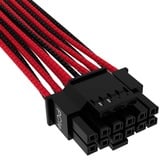 Corsair Premium Sleeved PCIe 5.0 12VHPWR PSU Adapterkabel Zwart/rood, 50 centimeter