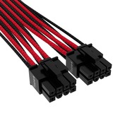 Corsair Premium Sleeved PCIe 5.0 12VHPWR PSU Adapterkabel Zwart/rood, 50cm
