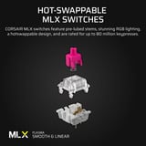 Corsair VANGUARD 96 RGB mechanisch gaming toetsenbord Zwart, US lay-out (QWERTY), Corsair MLX Plasma, 96%, RGB, Keycaps PBT double-shot, ABS single-shot, Hot-swap