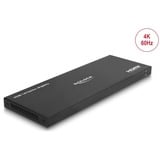 DeLOCK HDMI Splitter 1x HDMI in > 8x HDMI out, 4K 60Hz Zwart, met downscaler