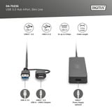 Digitus USB 3.0 hub 4-poorts, Slim Line usb-hub Zwart