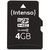 Intenso microSDHC 4GB Class 10 geheugenkaart incl. SD adapter