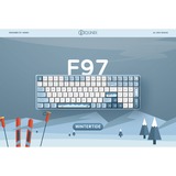 Iqunix F97 Wintertide Wireless Mechanical Keyboard Lichtblauw, US lay-out (QWERTY), Cherry MX Brown, 96%, RGB leds, Hot-swappable, PBT, 2.4GHz | Bluetooth 5.1 | USB-C