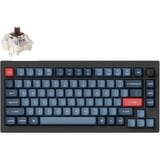Keychron V1 Max-D3 RGB mechanisch toetsenbord Zwart, US lay-out (QWERTY), Gateron Jupiter Brown, 75%, RGB leds, Double-shot PBT, hot swap, 2.4 GHz | Bluetooth | USB-C, Knob