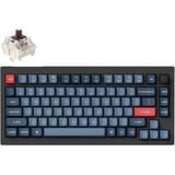 Keychron V1 Max-D3, toetsenbord Zwart, US lay-out, Gateron Jupiter Brown, RGB leds, 75%, Double-shot PBT, hot swap, 2.4 | Bluetooth | USB-C, Knob