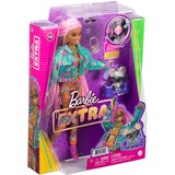 Mattel Barbie Extra Doll 10 - Floral-Print Jacket with DJ Mouse Pet Pop 