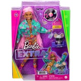 Mattel Barbie Extra Doll 10 - Floral-Print Jacket with DJ Mouse Pet Pop 