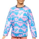 Mattel Barbie Fashionistas Ken pop - shirt met gekleurde patronen en trendy harten, bloemen 