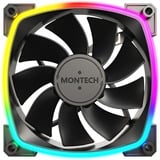 Montech RX120 PWM case fan Zwart, 4-pin PWM + 3-pin ARGB