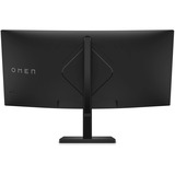 OMEN OMEN 34 L 34c WQHD 165Hz Curved 31.5" UltraWide gaming monitor Zwart, WQHD, 165 Hz, HDMI, DisplayPort, Audio, AMD FreeSync Premium