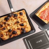 Ooni Detroit Style Pizza Pan Small (24cm x 16cm) bakvorm Grijs/zilver, Incl. deksel