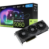 PNY GeForce RTX 5060 ARGB Triple Fan OC grafische kaart DLSS 4, 3x DisplayPort, 1x HDMI 2.1