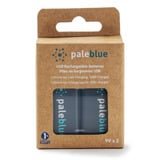 Paleblue 9V (USB-C) Oplaadbare batterij, 2 stuks Zwart