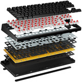 Pulsar Xboard MS Mechanical Gaming Keyboard Zwart, US lay-out, Cherry MX2A Red, RGB, PBT Double-shot