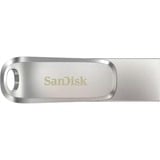 SanDisk Ultra Dual Drive Luxe 32 GB usb-stick Zilver, USB-A 3.2 Gen 1, USB-C 3.2 Gen 1