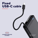 Trust Fiera Snelle powerbank, 20.000 mAh Zwart, USB-C