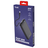 Trust Fiera Snelle powerbank, 20.000 mAh Zwart, USB-C