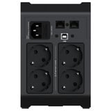Vertiv PowerUPS 200 Essential 1000IT-SCH Tower ups Zwart, 1000 VA, 525 W, 4x Schuko, USB