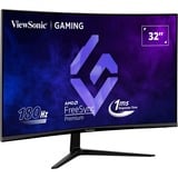 ViewSonic VX3218C-2K 32" curved gaming monitor Zwart, 2x HDMI, 1x DisplayPort, 180 Hz