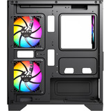 XYZ PC Gear Titanium View Lite midi tower behuizing Zwart | 2x USB-A | Tempered Glass