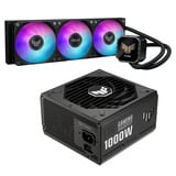 ASUS TUF Gaming LC III 360 ARGB LCD + TUF Gaming 1000W Gold set Waterkoeling, Voeding