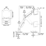 Arozzi Alzare RGB - Gas Spring Monitor Arm monitorarm Zwart