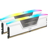 Corsair 32 GB DDR5-6000 Kit werkgeheugen Wit, CMH32GX5M2B6000C40W, Vengeance RGB, XMP 3.0