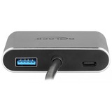 DeLOCK USB-C > HDMI + VGA adapter Grijs, 0,12 meter