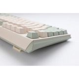Ducky One 3 Matcha mechanisch toetsenbord Crème, US lay-out (QWERTY), Cherry MX Red, 100%, PBT Double Shot, hot swap