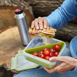 Emsa Clip & Go Snackbox 1,2 L lunchbox Lichtgroen/transparant, Met 3 extra inzetstukken
