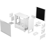 Fractal Design Pop Silent White TG Clear Tint Tower-behuizing Wit | 2x USB-A 3.2 (5 Gbit/s) | 2x Audio | Window-kit